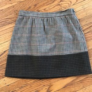 J Crew two-tone plaid mini skirt